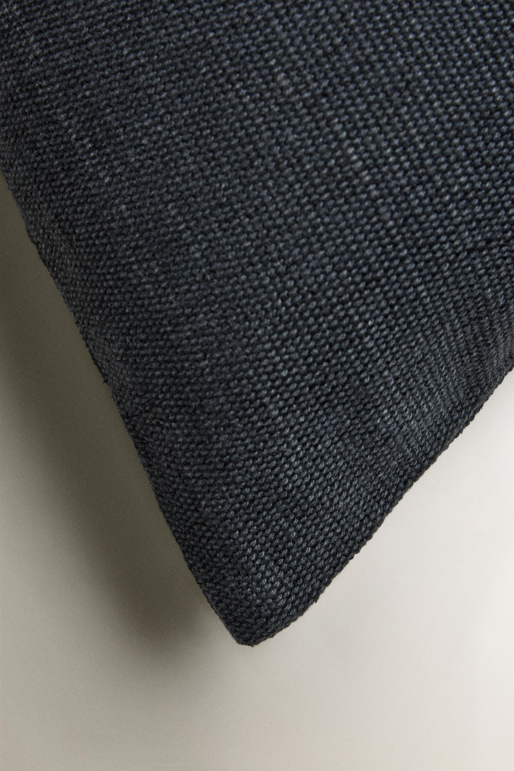 JUTE AND COTTON THROW PILLOW COVER